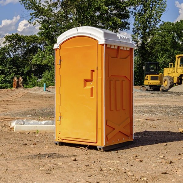 how often are the porta potties cleaned and serviced during a rental period in Falling Spring West Virginia